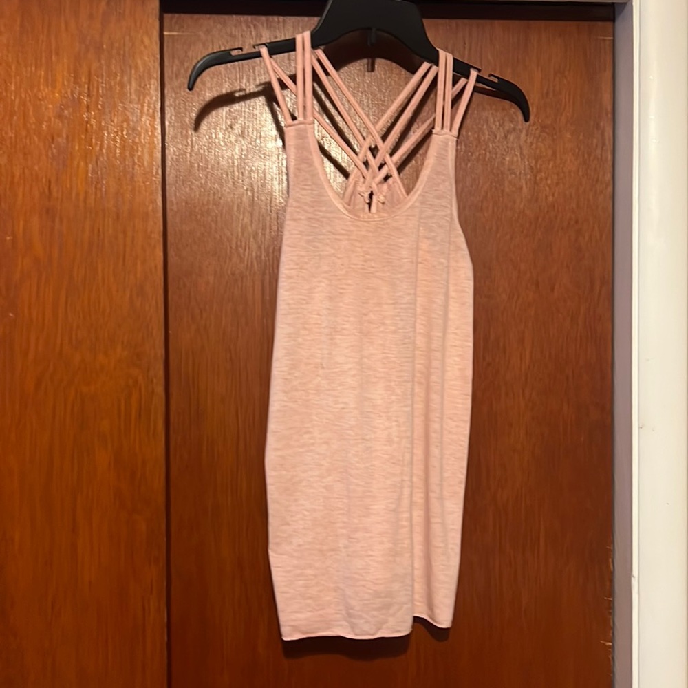 Size L poof spaghetti strap tank top